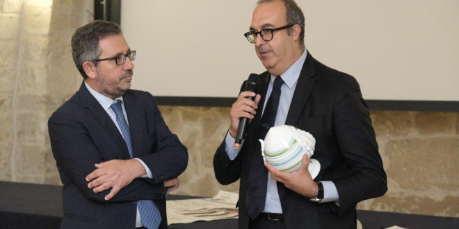 Caporedattore Rai Giancarlo Fiume con il Presidente Porto di Taranto Sergio Prete